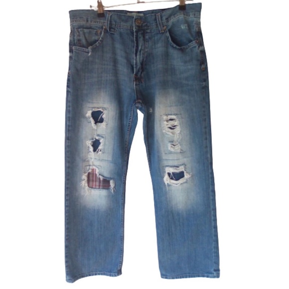 36x30 Aeropostale Distressed & Patched Jeans - Picture 1 of 4